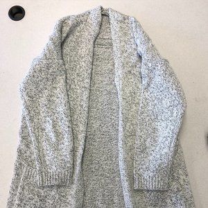 Black, grey and white open cardigan (M)